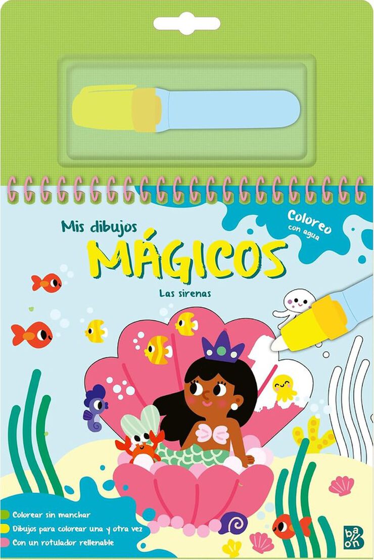 Mis dibujos m&aacute;gicos - Coloreo con agua: Las sirenas