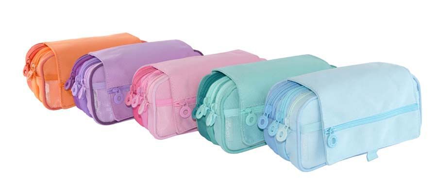 Estuche Color Line 3 Cremalleras Pastel surtido