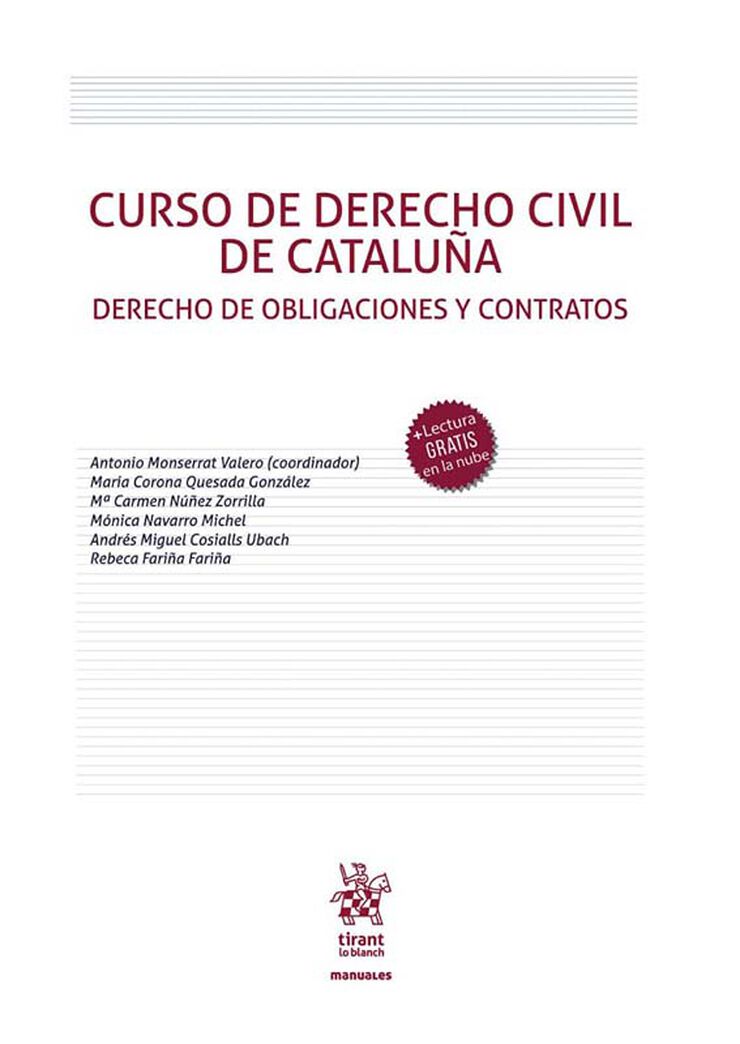 Curso de Derecho Civil de Cataluña Derecho de obligaciones y contratos