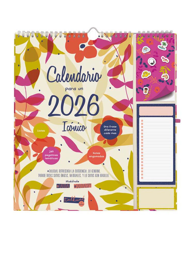 Calendario pared Finocam Talkual Plus 2026 castellano