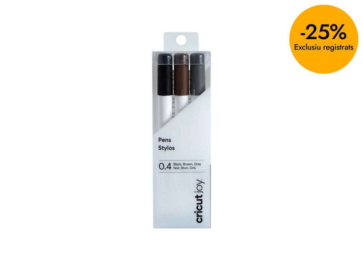 Joy Rotuladores 0,4mm 3 colores (negro,marr&oacute;n,gris)