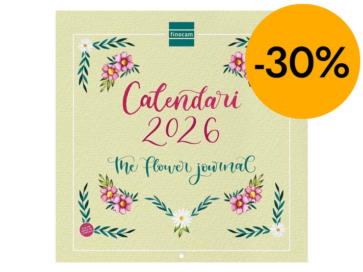 Calendari paret Finocam 30x30 Flower Journal 2026 catal&agrave;