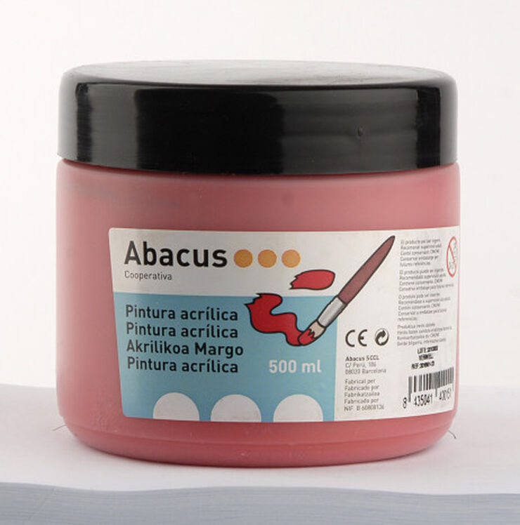 Pintura acrílica Abacus 500ml vermell