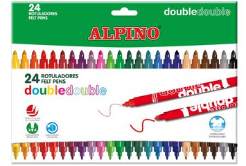 Retoladors Alpino Double 20+4 colors