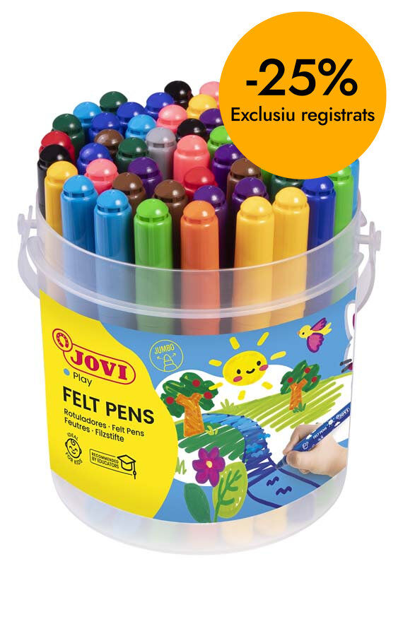 Retoladors de colors Jovi Maxi 48u Pack escolar