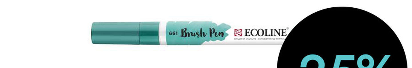 Retolador Ecoline Brush Pen verd turquesa 661