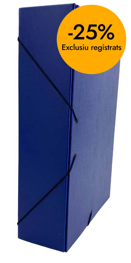 Carpeta proyectos Abacus forrada lomo 90mm azul