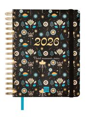Agenda Finocam 16 mesos Vitae 1/4 setm/vista cat 2025-26 negre