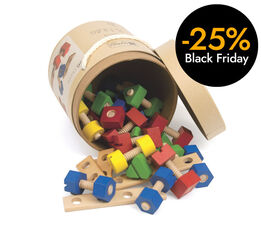 Rosques i cargols de fusta 56 peces