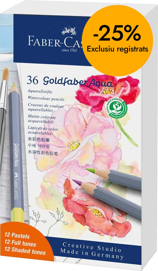 L&aacute;pices Faber-Castell Goldfaber Aqua estuche 36 colores