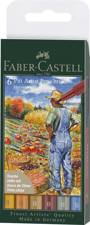 Pitt Artist Pen brush Harvest 6 colores