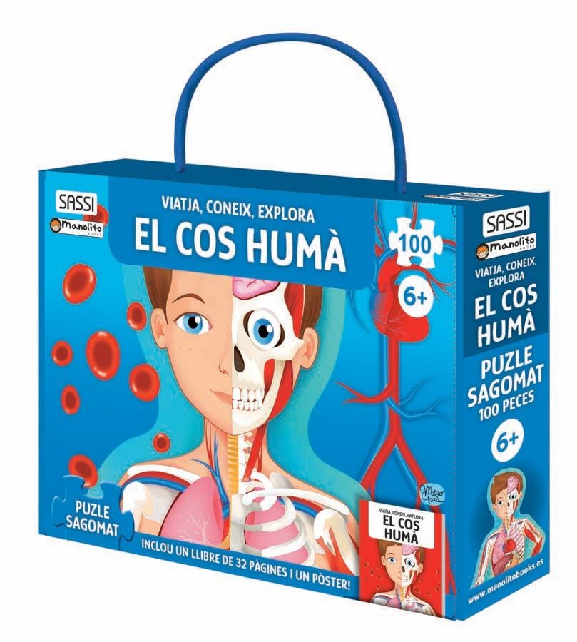 Libro y puzle El cos hum&agrave; 100 piezas