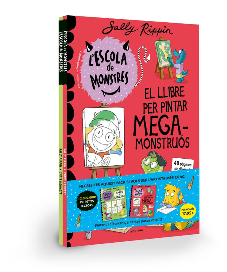 Escola de Monstres PACK ARTISTA: Llibre per pintar + Apr&egrave;n a dibuixar