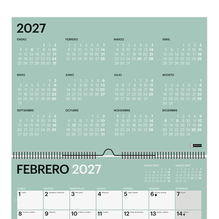 Calendario Miquelrius Pared A4 Castellano Chromatic 2027
