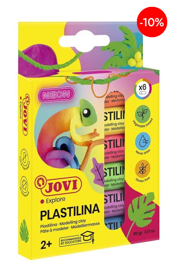Plastilina Jovi Ne&oacute;n 15g 6 colores