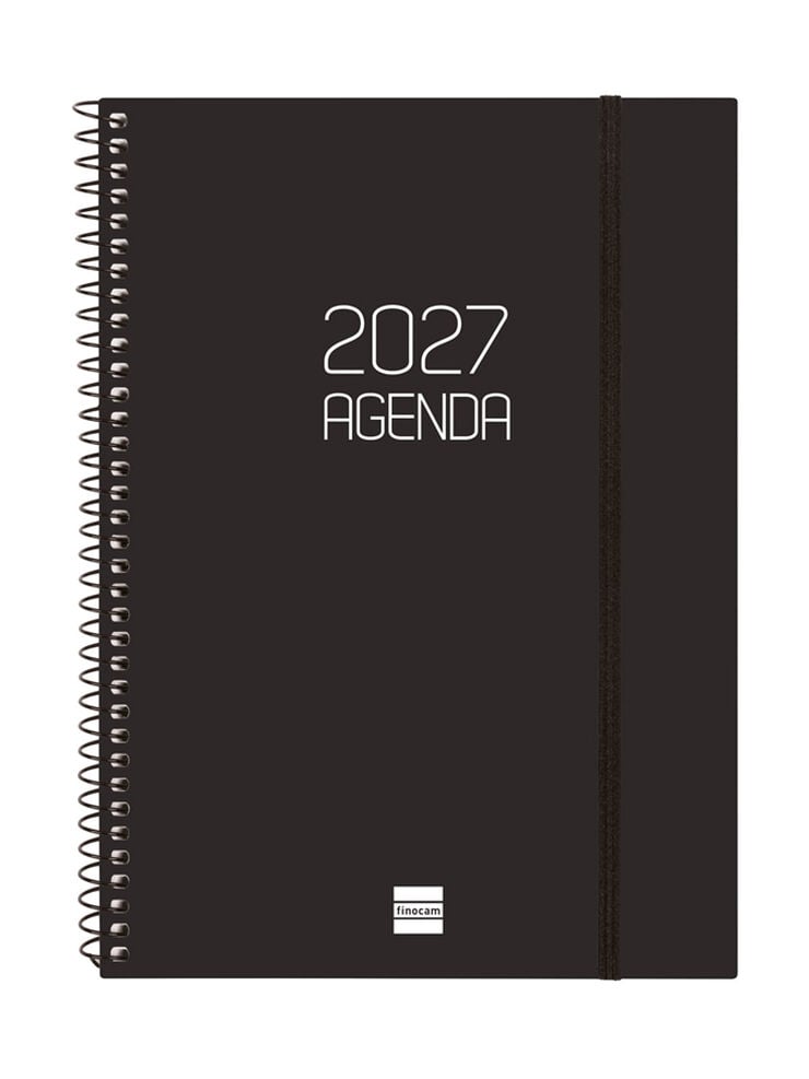 Agenda Finocam Opaque Semana Vista Horizontal 2027 Catal&aacute;n Negro