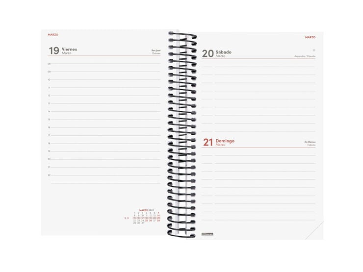 Agenda Finocam Year Dia P&agrave;gina 2027 Castell&agrave; Negre