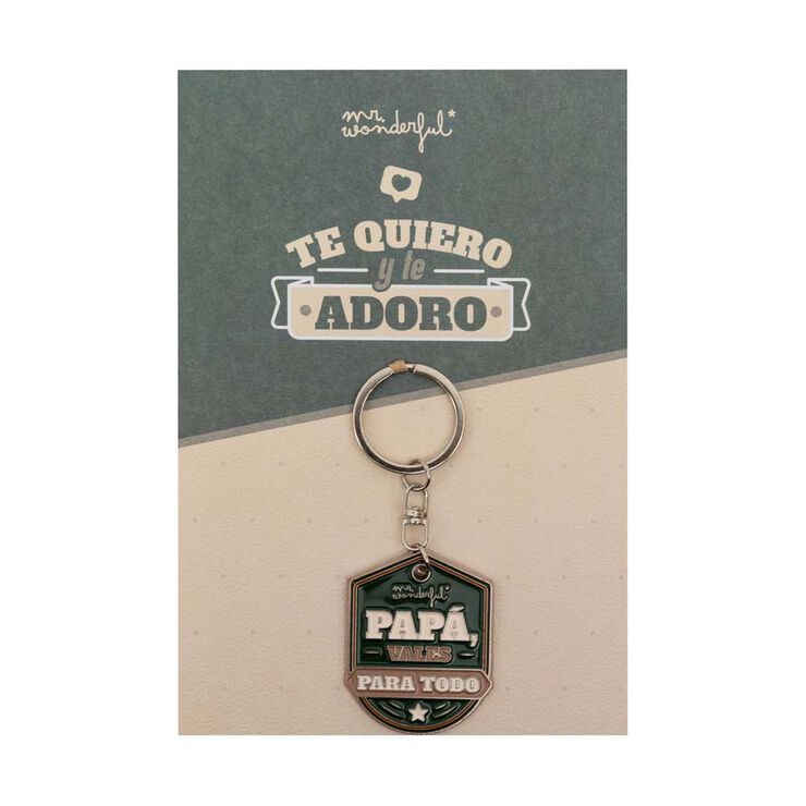 Postal con llavero Mr. Wonderful - Papá, vales para todo