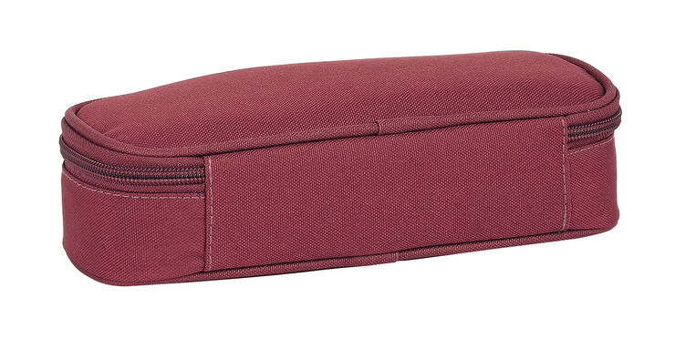 Estuche portalápices Safta Basic Oval Burdeos