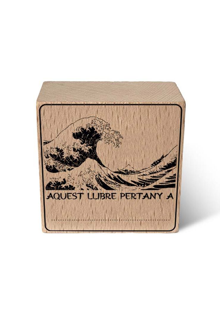 Segell Exlibris fusta Onada 6x6cm