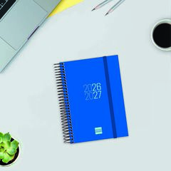 Agenda Escolar Finocam Esp.E8 D&iacute;a/P&aacute;gina Catal&aacute;n 2026-27 Azul