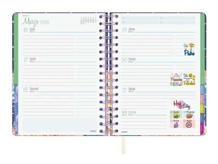 Agenda Finocam escolar Talkual 1/4 sem/vista cas 2025-26 vida
