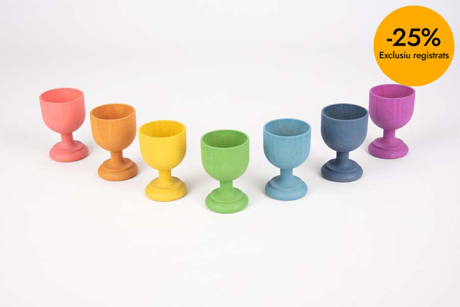 Tasses de fusta TickIT Rainbow 7u