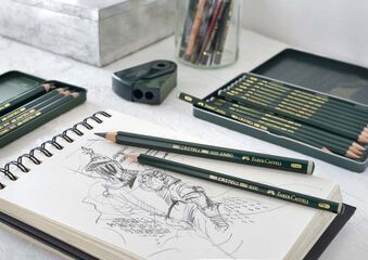 Lápiz Faber-Castell 9000 12 colores estuche metal