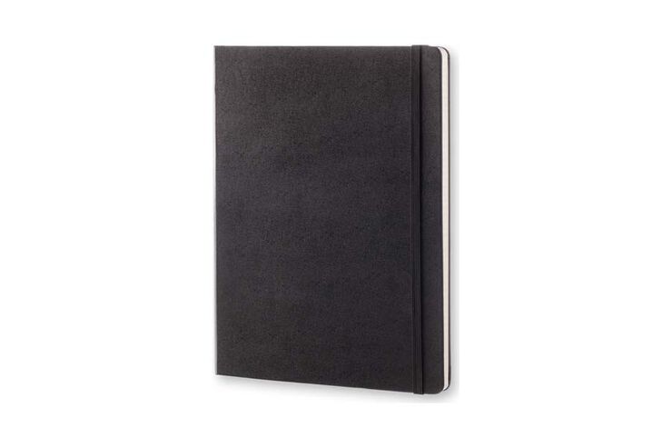 Libreta Moleskine P azul cuadro