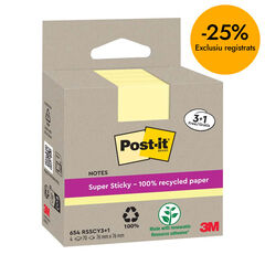 Bloc Post-it reciclado 76x76mm 3+1u