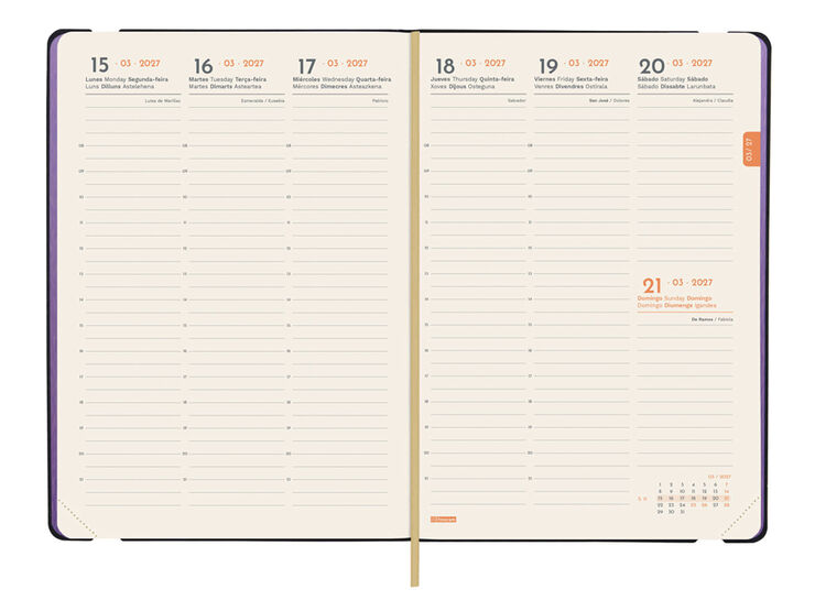 Agenda Finocam Joy Setmana Vista Vertical 2027 Castell&agrave; Fiona
