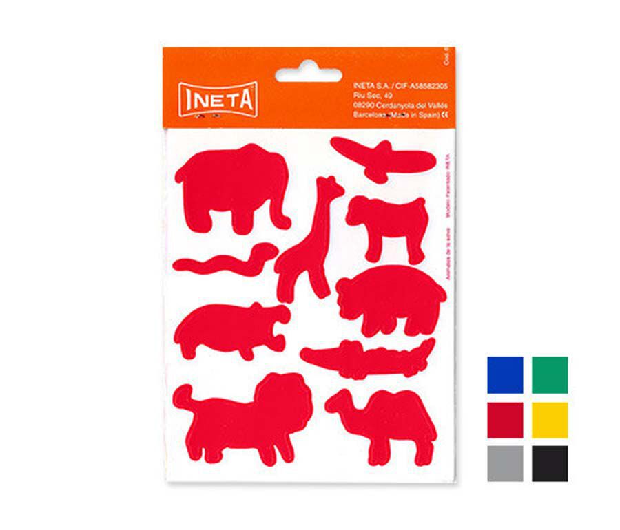 Gomets tem&aacute;ticos Ineta Selva 6 colores