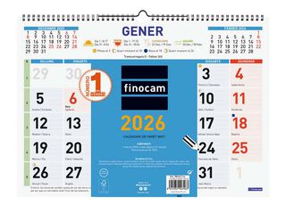 Calendario pared Finocam Color Mixto L 43x31 2026 catalán