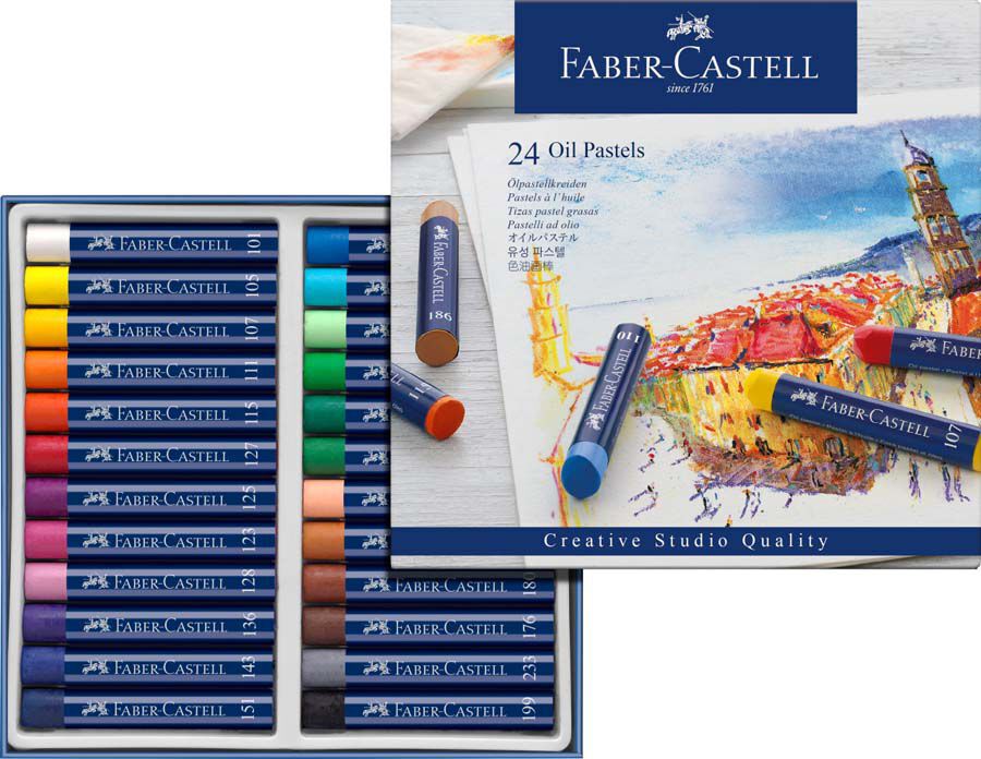 Pasteles &oacute;leo Faber-Castell 24 colores