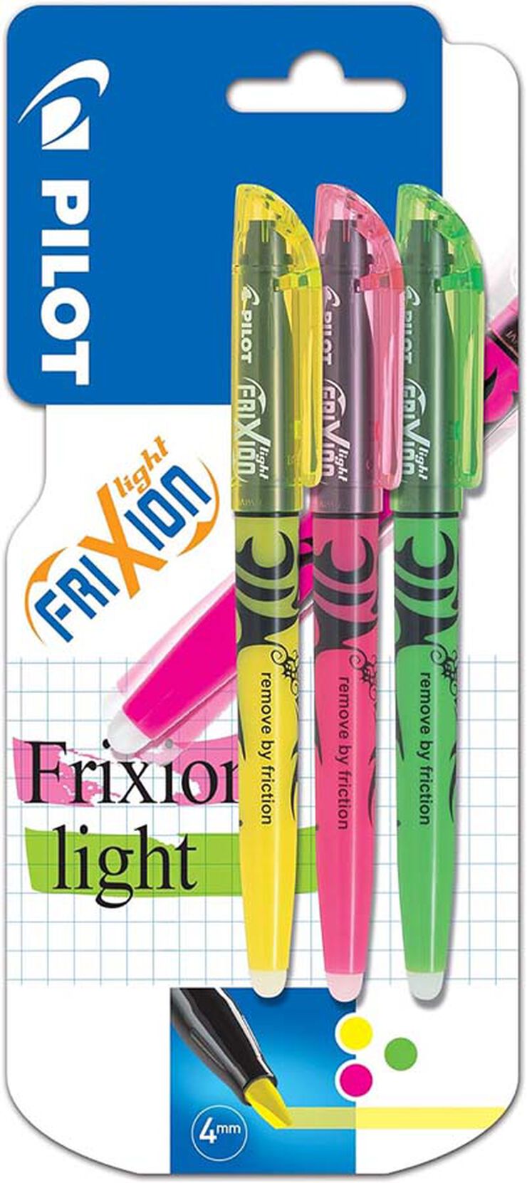 Marcador fluor Pilot Frixion light - Blister 3 colors