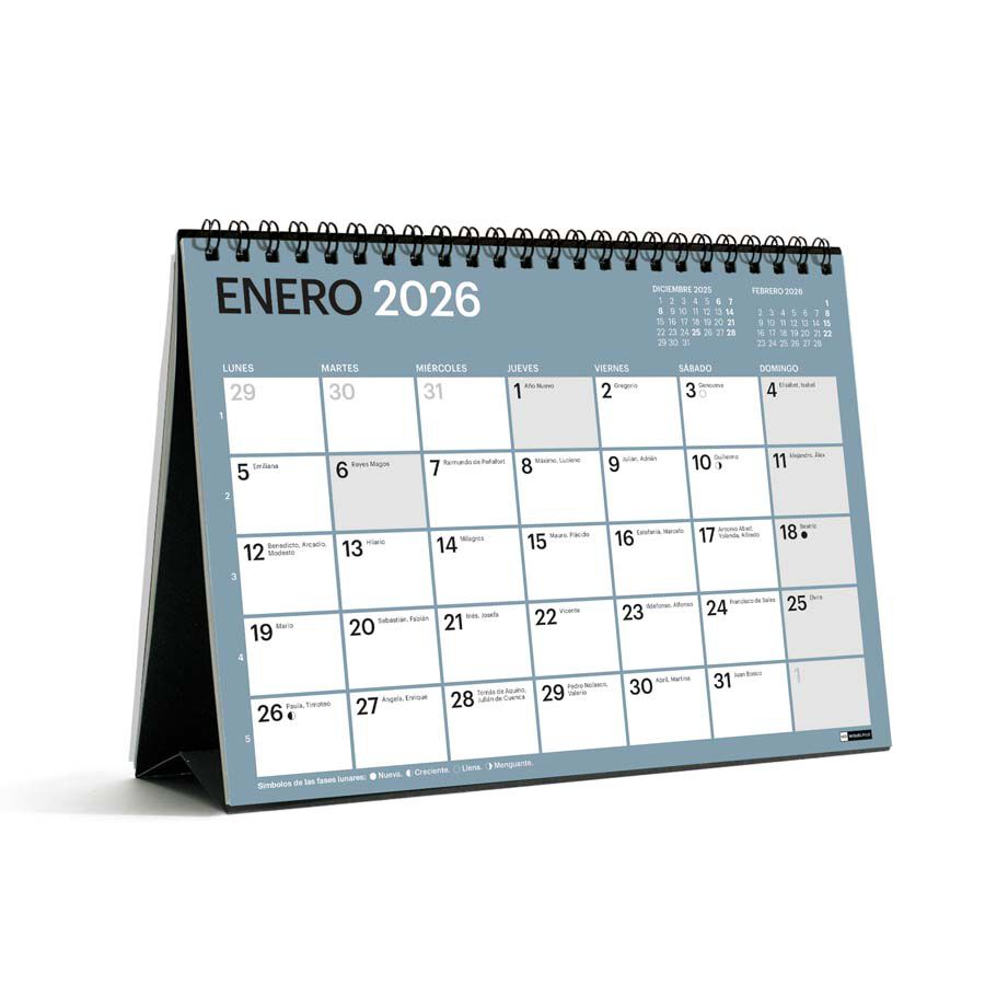 Calendario Miquelrius sobremesa A5 2026 castellano Chromat