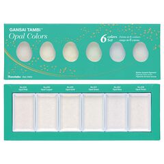 Acuarelas Kuretake Gansai Tambi Opal 6 colores