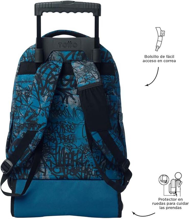Mochila con ruedas Totto Renglones Urban Graph