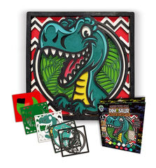 Art en fusta dinosaure