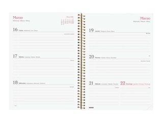 Agenda Finocam Design Collection E10 sem/vista horizontal cas 2026 Flora