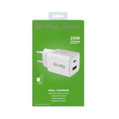 Carregador 20W 2 Ports Usbc Blanc Celly