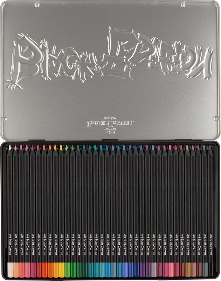 Estuche metal lápices Faber-Castell Black Edition 36 colores