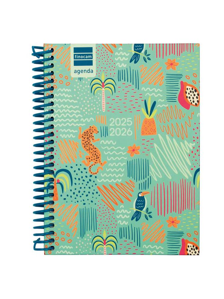 Agenda Finocam escolar Diva 1/8 sem/vista cat 2025-26 selva