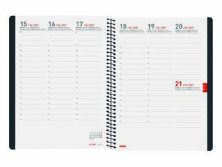 Agenda Finocam 16M Ikon E10 Sem/Vista Vertical Multiling&uuml;e 2026-27 Negro