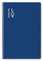 Llibreta espiral Escolofi A5 50 fulls Montessori pauta 3,5 amb marge blau