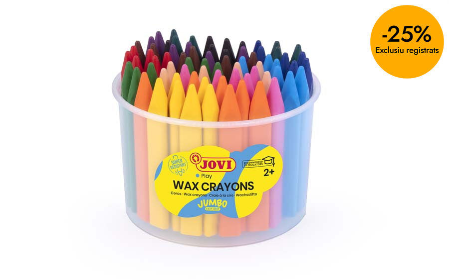 Ceras pl&aacute;sticas Jovicolor Triwax 72u Pack escolar
