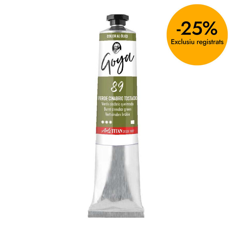 Pintura al &oacute;leo Goya 20ml verde cinabrio tostado