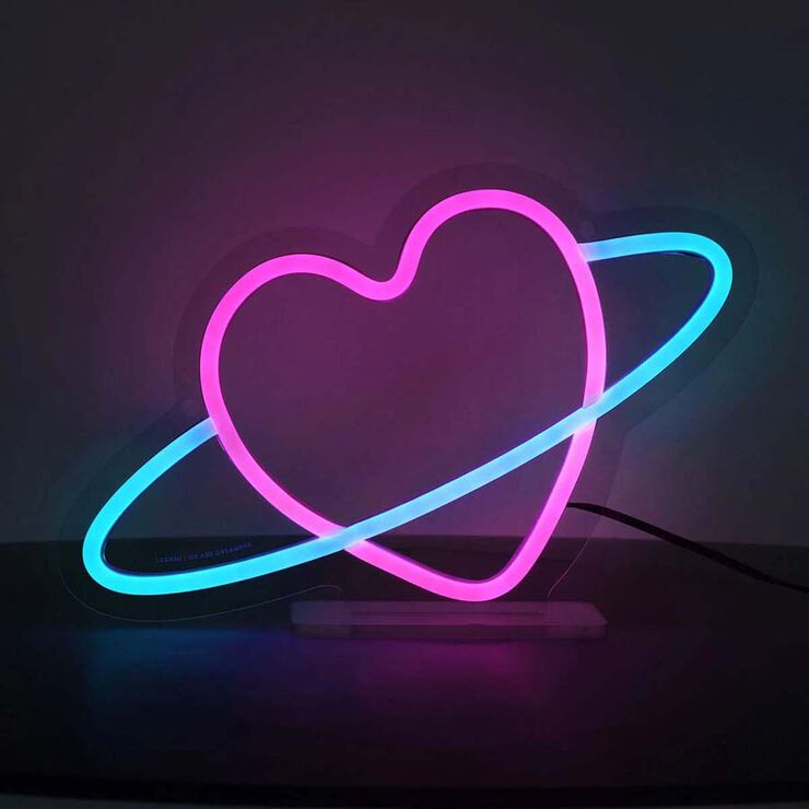 Llum led neó Legami Planet Heart