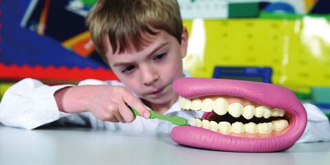Dentadura gigante con cepillo Dentadura gigante con cepillo