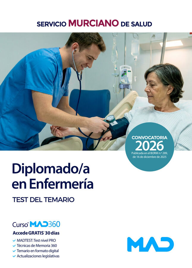 Diplomado en Enfermer&iacute;a del Servicio Murciano de Salud. Test del Temario
